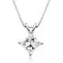 AINUOSHI 18K Gold Plated Sterling Silver Cubic Zirconia 2.0ct Princess Cut Cz Solitaire Pendant Necklace, 18'' AINUOSHI 18K Gold Plated Sterling Silver Cubic Zirconia 2.0ct Princess Cut Cz Solitaire Pendant Necklace, 18''
