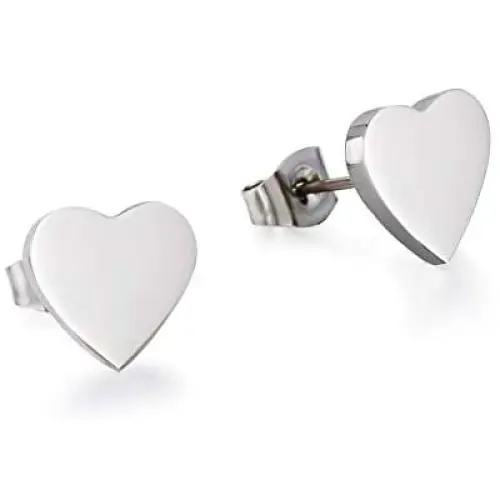 TGNEL Hypoallergenic Titanium Stud Earrings for Women Girls, Dainty Simple Heart Earring with Black Red Enamel TGNEL Hypoallergenic Titanium Stud Earrings for Women Girls, Dainty Simple Heart Earring with Black Red Enamel