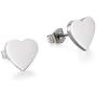 TGNEL Hypoallergenic Titanium Stud Earrings for Women Girls, Dainty Simple Heart Earring with Black Red Enamel