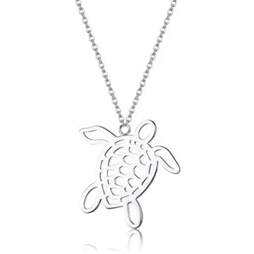 CASSIECA Animal Necklaces for Women Silver Panda Turtle Bee Whale Pendant Necklace Dainty Chain Minimalist Simple Cute Necklaces Jewelry Birthday Gift for Daughter Girlfriend