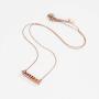 18K Rose Gold Plated S925 Fancy Colored Pendant Necklace Rainbow Color Birthstone Ruby Sapphire Baguette Necklace 16-18'' Fine Jewelry for Women Gilrs