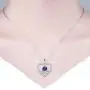 Heart Virgo Libra Necklace Sterling Silver Necklaces for Women Sapphire September Birthstone Synthetic Cubic Zirconia Jewelry