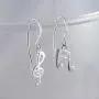 Boma Jewelry Sterling Silver Music Note & Treble Clef Earrings Boma Jewelry Sterling Silver Music Note & Treble Clef Earrings