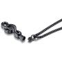 MEALGUET Stainless Steel Musical Note Openable Cremation Urn Pendant for Ashes Memorial Necklace Keepsake Jewelry,24'' Chain