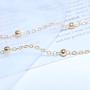 YienDoo Boho Multilayer Necklace Trendy Crescent Moon Pendant Bead Choker Chain Bohemia Jewelry For Woman and Girls (Gold)