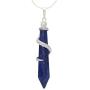 Natural Gemstone Pendant Necklace Healing Crystal Quartz Reiki Chakra Gem Stones 18 Inch Women Girls Men Birthday Gifts (2pcs)