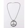 COLORFUL BLING 3 Pieces Hippie Style Anti-war Pendant Love Peace Sign Symbol Necklace Mens 1960s 1970s Party Jewelry