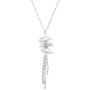 Silpada Organic Trio Baroque Cultured Pearl Tassel Pendant Necklace in Sterling Silver