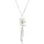 Silpada Organic Trio Baroque Cultured Pearl Tassel Pendant Necklace in Sterling Silver