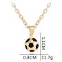 Classic Football Soccer Ball Pendant Necklace, AILUOR Fashion Stainless Steel Enamel Football World Cup Jewelry for women men Girls Gift, 20”