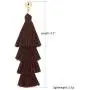 BaubleStar Tassel Earrings Handmade Tiered Thread Tassel Dangle Earrings, Multi Colors