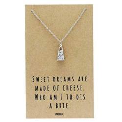 Quan Jewelry Gifts for Mom, Funny Gifts, Cheese Grater Necklace on Funny French Quote Card, Birthday, Valentines Presents
