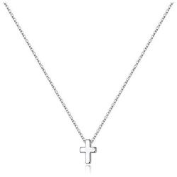 M MOOHAM Cross Necklace for Women, Dainty Gold Plated Cross Pendant Necklace Sideways Cross Choker Layered Cross Necklace for Women Girls
