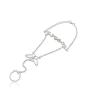 Yalice Boho Finger Bracelet Ring Butterfly Hand Chains Crystal Slave Finger Chain Jewelry for Women and Girls (Silver)