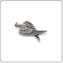 Fusamk Punk Titanium Steel Angel Wings Pendant Necklace,24'' Box Chain