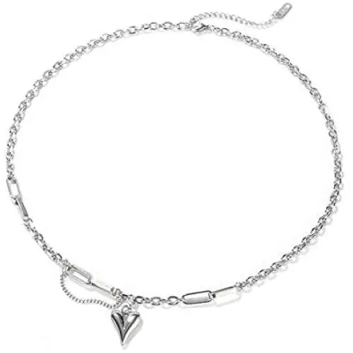 MADURIAO Dainty Cute Choker Necklaces for Women Stainless Steel Pendant Necklace Simple Jewelry Teen Gifts