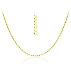 Michael Zweig 925 Sterling Silver Necklace for Women - Diamond Cut Sterling Silver Rope Chain Necklace | Adjustable Length 15-22 in, 1.15 mm Thickness with Spring Ring, Italy Tag