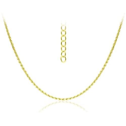 Michael Zweig 925 Sterling Silver Necklace for Women - Diamond Cut Sterling Silver Rope Chain Necklace | Adjustable Length 15-22 in, 1.15 mm Thickness with Spring Ring, Italy Tag