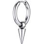 Topsteel Stainless Steel Spike Hoop Earrings for Men Women, Cross/Bar/Feather Cool Goth Punk Eboy Jewelry, Statement Jewelry, Come Gift Box