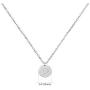 THREE KEYS JEWELRY Initial Necklaces Silver Gold Tone 10mm 0.4 Inches 16mm 0.63 Inches Tiny Disc Alphabet Pendant Stainless Steel Initial Necklace for Women Girls