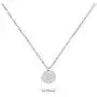 THREE KEYS JEWELRY Initial Necklaces Silver Gold Tone 10mm 0.4 Inches 16mm 0.63 Inches Tiny Disc Alphabet Pendant Stainless Steel Initial Necklace for Women Girls