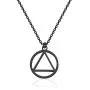 Recovery AA Necklace Keychain Alcoholics Anonymous Gifts for Men Women