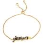 Harry Potter Officially Licensed Hogwarts House Silver and Gold Plated Lariat Bracelet, 9.5'' inch Chain