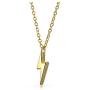 Amnoz 14K Yellow Gold Plated Lightning Bolt Pendent Necklaces