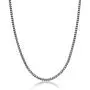 Mens Stainless Steel Thin Foxtail Gift Set Necklace - 4 MM, 22 Inches Length with Lobster Lock