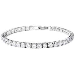 Shop LC Delivering Joy Women Diamond April Birthstone Tennis Bracelet with Stud Solitaire Earrings White Cubic Zirconia CZ Fashion Jewelry Birthday Gifts Set 7'' Cttw 11.5