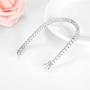 SHKA 925 Sterling Silver Round Cut Tennis Bracelet 18K Women’s Bracelet CZ Bracelets with Sparking Cubic Zirconia