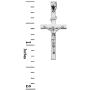 Religious Jewelry by FDJ 925 Sterling Silver Linear Cross INRI Crucifix Pendant Necklace