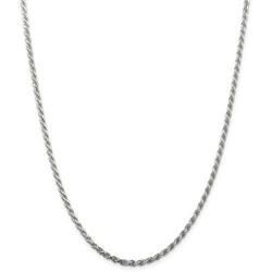 NYC Sterling Unisex Sterling Silver 3MM Diamond-Cut Rope Chain Necklace