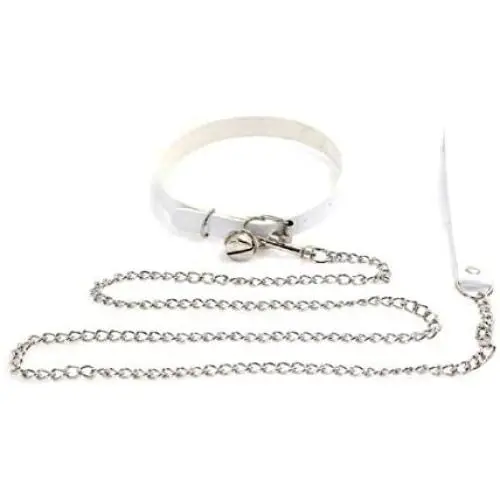Leather Buckle Bell Choker Collar with Adjustable Leash Chain Necklace Choker for Girls Women Cosplay(3 Colors) Leather Buckle Bell Choker Collar with Adjustable Leash Chain Necklace Choker for Girls Women Cosplay(3 Colors)