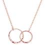 Long tiantian Mother Daughter Necklace Two Interlocking Infinity Double Circles Pendant Necklace Mothers Day Birthday Jewelry Gifts from Daughter for Mom