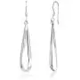 Sterling Silver Elongated Teardrop Dangle Hook Earrings Sterling Silver Elongated Teardrop Dangle Hook Earrings