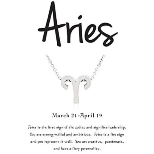 Zealmer Women White Gold Plated Pendant 12 Zodiac Necklace Zealmer Women White Gold Plated Pendant 12 Zodiac Necklace