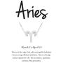 Zealmer Women White Gold Plated Pendant 12 Zodiac Necklace