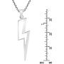 AeraVida Powerful Lightning Bolt .925 Sterling Silver Pendant Necklace