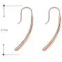 Rhinestone Dangles Earrings,Rose Gold Plated Long Linear Drop Threader Dangles Earrings For Women Jewelry Gifts