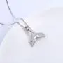 S925 Sterling Silver Jewelry Dolphin Mermaid Tail Pendant Necklace, Box Chain,18 inches S925 Sterling Silver Jewelry Dolphin Mermaid Tail Pendant Necklace, Box Chain,18 inches