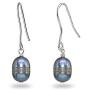 Sterling Silver Baroque Cultured Freshwater Pearl Dainty Drop Dangle Earrings