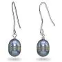 Sterling Silver Baroque Cultured Freshwater Pearl Dainty Drop Dangle Earrings