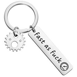 KEYCHIN Motorcycles Lover Jewellery Motorcycle Rider Gift Enthusiast Biker Keychain Jewelry Speed Girl Gift Fast As Fuck Keychain