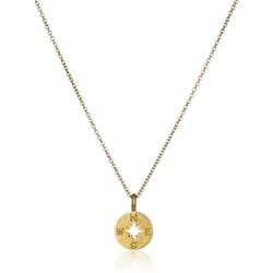 Dogeared ''Going Places'' Compass Disc Chain Necklace