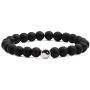 Tattooshe Handmade Bracelet Classic Natural Stone White and Black Yin Yang Taichi Taiji Bagua Beaded Bracelets for Men Women Jewelry Gift