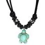 Nove Jewelry Leather 2 Pcs Sea Turtle Bead Necklace Handmade Hawaiian Style Beach for Boy Men Unisex