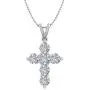 1 1/2 Carat Diamond Cross Pendant Necklaces in 14K Gold (Included Silver Chain) - IGI Certified 1 1/2 Carat Diamond Cross Pendant Necklaces in 14K Gold (Included Silver Chain) - IGI Certified