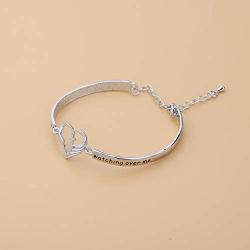 AKTAP Memory Gifts for Loss Loved Ones Remembrance Gift I Have an Angels Watching Over Me Cross Prayer Angel Bracelet Sympathy Gift Bereavement&n