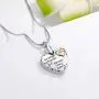 Urn Necklace for Ashes Mom Stainless Steel Heart Cremation Jewelry for Ashes Silver Ashes Necklace Pendant
